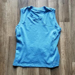 Blue Cycling Jersey Tank Top Small